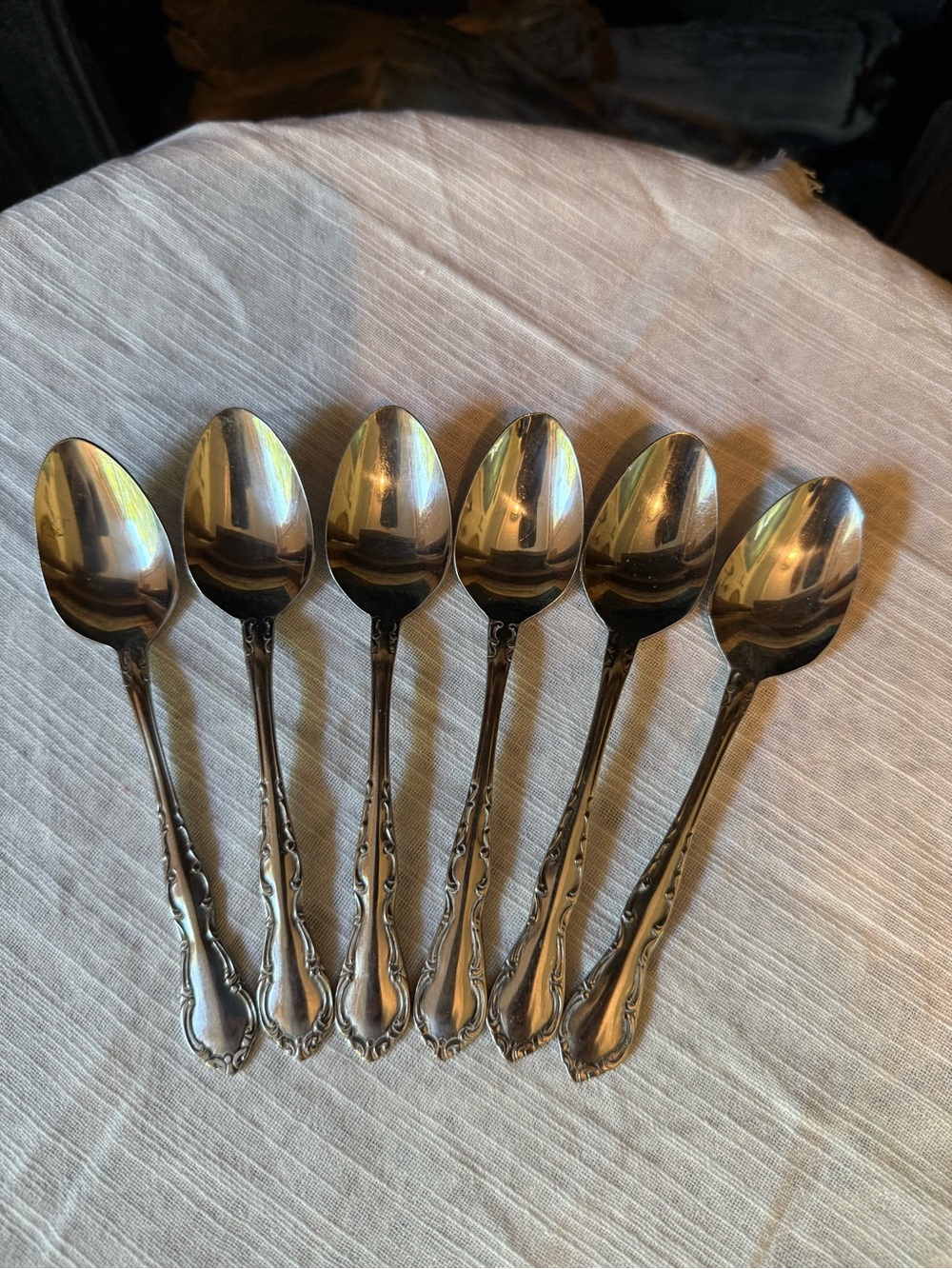 Vtg Oneida Northland Teaspoons Dinner Spoons 6”- Set of 6